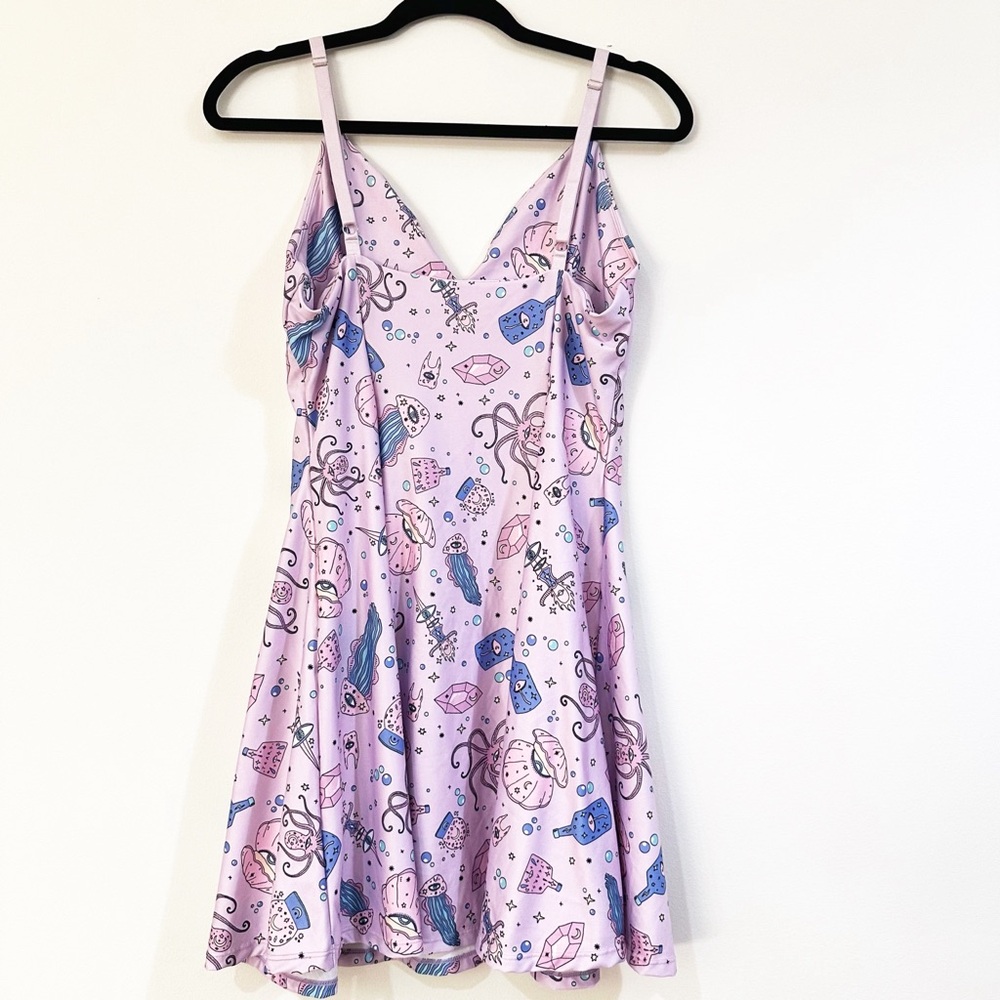 NWT Blackmilk I Was A Teenage Sea Witch Mini Strappy Dress Pink Size Large - Picture 8 of 12